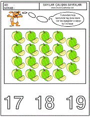 okul öncesi sayı kavram çalışmaları